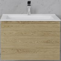 Тумба под раковину Laparet Intero 70 Int.01.70/P/BuL подвесная Бук светлый — фото 1, Мебель для ванной