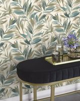 Обои RASCH Garden 867640 Винил на флизелине (0,53*10,05) Бежевый/Зеленый, Листья — фото 2, Обои для стен