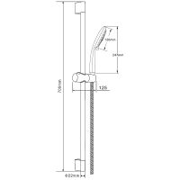 Товар: Душевой гарнитур Orange O-Shower OS806cr Хром - фото 4 Душевой гарнитур Orange O-Shower OS806cr Хром — фото 4, Душевые гарнитуры