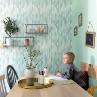 Обои Caselio Flower Power 64527007 Винил на флизелине (0,53*10,05) Зеленый, Однотонные — фото 2, Обои для стен