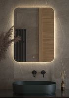 Зеркало Defesto Opti 60x80 DF 2807S с подсветкой 25W-4500К/Сенсорный выключатель/Нейтральный белый свет — фото 2, Мебель для ванной