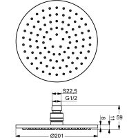 Верхний душ Ideal Standard Ideal Rain Soft B9442AA Хром — фото 3, Верхние души
