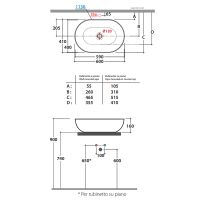 Товар: Раковина-чаша Globo T-Edge 60 B6O60.BI Белая - фото 4 Раковина-чаша Globo T-Edge 60 B6O60.BI Белая — фото 4, Раковины