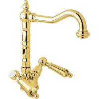Смеситель для раковины Cezares First-LS2-03/24-M Золото 24 карат — фото 1, Смесители для раковины