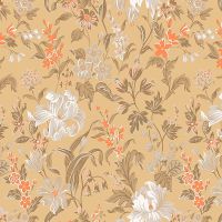Обои LOYMINA Equator QTR4 004 Флизелин (1*10,05) Бежевый/Оранжевый, Цветы — фото 1, Обои для стен