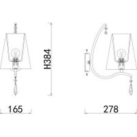 Настенный светильник Crystal Lux Renata AP1 Gold Бежевый Золото — фото 3, Светильники