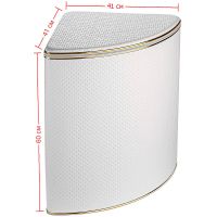 Корзина для белья Geralis PWG-U Punto Белая, кант Золото, угловая — фото 5, Корзины для белья