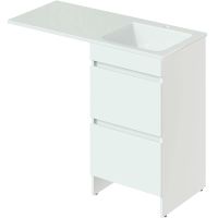 Тумба с раковиной Orange Optima 110 Op-110TUW+RAR Белый глянец — фото 8, Тумбы с раковиной