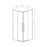 Душевой уголок Vincea Slim-N 100x80 VSS-4SN8010CL профиль Хром стекло прозрачное — фото 5, Прямоугольные душевые уголки