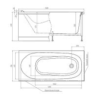 Товар: Акриловая ванна Timo Kilo 150x70 KILO1570 без гидромассажа - фото 3 Акриловая ванна Timo Kilo 150x70 KILO1570 без гидромассажа — фото 3, Акриловые ванны