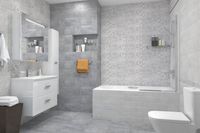 Керамическая плитка Laparet Bastion серый настенная 08-00-06-476 20х40 см — фото 2, Керамическая плитка