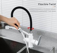 Смеситель для кухни Gappo G48 G4348 Белый Черный — фото 5, Смесители для кухни