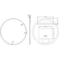 Зеркало Boheme Modern 100 545-100-G с подсветкой Золото с сенсорным выключателем и подогревом — фото 4, Мебель для ванной