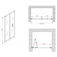 Товар: Душевая дверь Abber Sonnenstrand 120 AG07120B профиль Черный стекло прозрачное - фото 5 Душевая дверь Abber Sonnenstrand 120 AG07120B профиль Черный стекло прозрачное — фото 5, Душевые двери в нишу