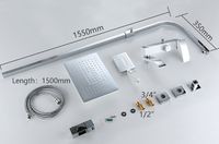 Душевая система Gappo G07 G2407-8 Белая Хром — фото 8, Душевые стойки