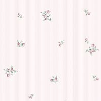 Обои Andrea Rossi Stromboli 54345-2 Винил на флизелине (1,06*10) Розовый, Полоса/Цветы — фото 1, Обои для стен