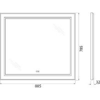 Товар: Зеркало BelBagno Kraft 88.5 SPC-KRAFT-885-785-TCH-WARM с подсветкой с подогревом Сатин с сенсорным выключателем - фото 8 Зеркало BelBagno Kraft 88.5 SPC-KRAFT-885-785-TCH-WARM с подсветкой с подогревом Сатин с сенсорным выключателем — фото 8, Мебель для ванной