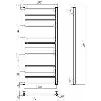 Водяной полотенцесушитель Terminus Аврора П12 500x1200 4670078543929 Хром, нижнее подключение, G 1/2" ВР — фото 4, Водяные полотенцесушители