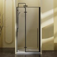 Душевая дверь Vincea Slim-N 90 VDPH-5SN900CLB профиль Черный стекло прозрачное — фото 1, Распашные душевые двери