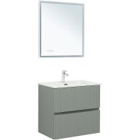 Тумба под раковину Aquanet Джейн 70 313317 подвесная Мисти грин — фото 6, Тумбы под раковину