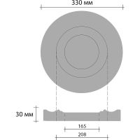 Розетка потолочная Decomaster 80202 330x30x330 мм — фото 2, Розетки потолочные