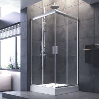 Душевой уголок AM.PM Gem 90х90 W90G-403-090MT профиль Серый стекло прозрачное — фото 2, Душевые уголки