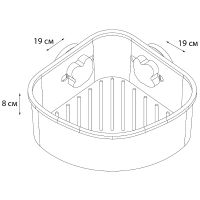 Товар: Полка корзина Grampus Element GR-3308 угловая Белая - фото 2 Полка корзина Grampus Element GR-3308 угловая Белая — фото 2, Полки для ванной и душа