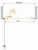 Душевая дверь Cezares Eco 85 ECO-O-B-1-85-C-Cr профиль Хром стекло прозрачное — фото 8, Душевые двери в нишу