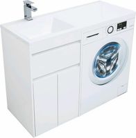 Тумба с раковиной Aquanet Токио 110 L 239204 Белая — фото 10, Тумбы с раковиной