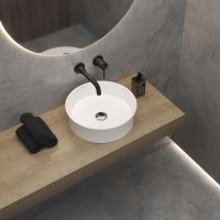 Раковина-чаша Berges Ego SL 38 181011 Белая глянцевая — фото 3, Раковины накладные