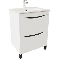 Тумба с раковиной Iddis Cloud 60 CLO60WFi95K Белая — фото 1, Тумбы с раковиной