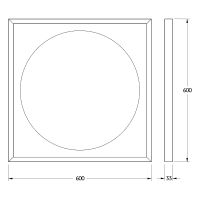 Товар: Зеркало Defesto Eclipce 60х60 DF 2236R с подсветкой 12W-3000К/в багетной раме/ИК - выключатель/Теплый белый свет/Белая рама - фото 4 Зеркало Defesto Eclipce 60х60 DF 2236R с подсветкой 12W-3000К/в багетной раме/ИК - выключатель/Теплый белый свет/Белая рама — фото 4, Мебель для ванной