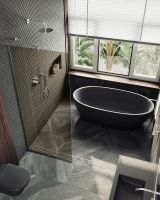 Товар: Душевая перегородка Maybah Glass MGD-702-5у 690x1950 в узком профиле Хром матовый стекло бронзовое - фото 5 Душевая перегородка Maybah Glass MGD-702-5у 690x1950 в узком профиле Хром матовый стекло бронзовое — фото 5, Душевые перегородки