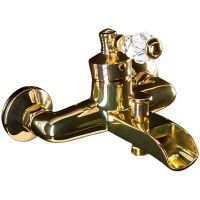 Смеситель для ванны Boheme Vogue Crystal 213-CRST Золото — фото 1, Смесители