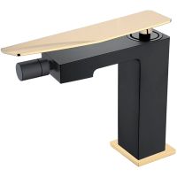 Смеситель для биде Boheme Q 146-BG.2 Черный Золото — фото 1, Смесители