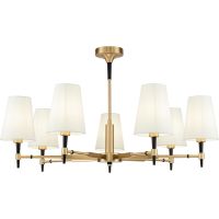 Люстра Maytoni House Zaragoza H001CL-07BS Белая Латунь — фото 1, Люстры