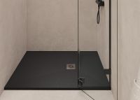 Душевой поддон из искусственного камня Starohome Solid 80х80 1237485 Black Matt — фото 2, Душевые поддоны
