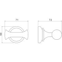 Двойной крючок Aquatek Классик AQ4502PG Золото — фото 2, Крючки для полотенец