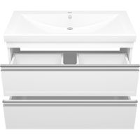 Тумба с раковиной Misty Ингрид 90 УТ000015042 подвесная Белая — фото 3, Мебель для ванной