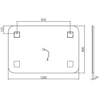 Товар: Зеркало Silver Mirrors Стив 120 ФР-00002230 с подсветкой с сенсорным выключателем и диммером - фото 6 Зеркало Silver Mirrors Стив 120 ФР-00002230 с подсветкой с сенсорным выключателем и диммером — фото 6, Зеркала в ванную комнату
