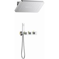 Душевая система Timo Petruma SX-5249/00SM с термостатом Хром — фото 1, Встраиваемые душевые комплекты