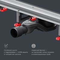 Товар: Душевой лоток AM.PM MasterFlow 70 W01SC-U11-070-04SB с решеткой Хром матовый / под плитку Tile - фото 25 Душевой лоток AM.PM MasterFlow 70 W01SC-U11-070-04SB с решеткой Хром матовый / под плитку Tile — фото 25, Душевые лотки