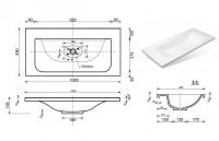 Товар: Раковина Эстет Бали 100 ФР-00001663 Белая - фото 4 Раковина Эстет Бали 100 ФР-00001663 Белая — фото 4, Раковины встраиваемые сверху