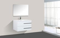 Тумба с раковиной Parly Spa Bella 70 Bella70 10142 подвесная Белая глянцевая — фото 5, Мебель для ванной