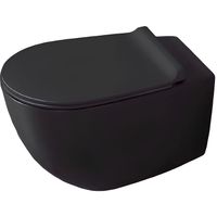 Унитаз Simas Vignoni VI18nero matt подвесной Черный матовый без сиденья — фото 1, Подвесные унитазы