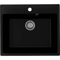 Кухонная мойка Ulgran Quartz Forte 580-07 Уголь — фото 1, Кухонные мойки