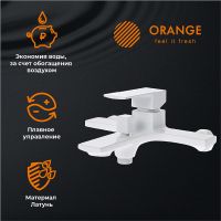 Комплект смесителей Orange Lutz M04-311w Белый — фото 14, Готовые комплекты для ванной комнаты