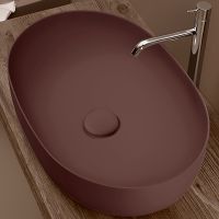 Раковина-чаша Kerasan Nolita 60 534375 Бургундский матовый — фото 1, Раковины