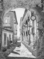 Фреска Ortograf Городской пейзаж 30362 Фактура флок FLK Флизелин (2*2,7) Серый, Город — фото 2, Фрески