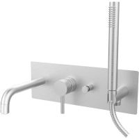 Смеситель для ванны Paffoni Light LIG001ST Сталь — фото 1, Смеситель для ванны